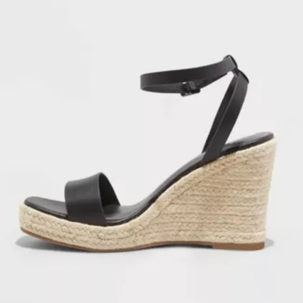 A New Day Tina Black Espadrilles Size 11
